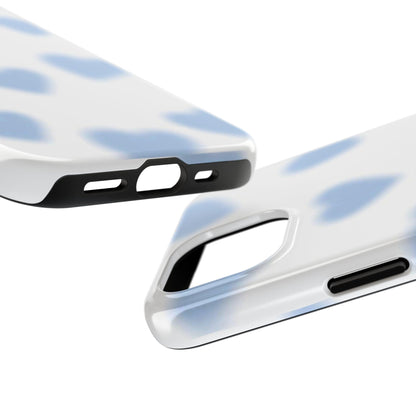Blue - Blurry Hearts Tough iPhone Cases - SmartHomeGoodies