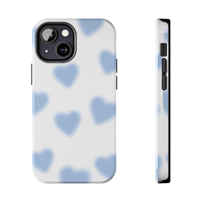 Blue - Blurry Hearts Tough iPhone Cases - SmartHomeGoodies