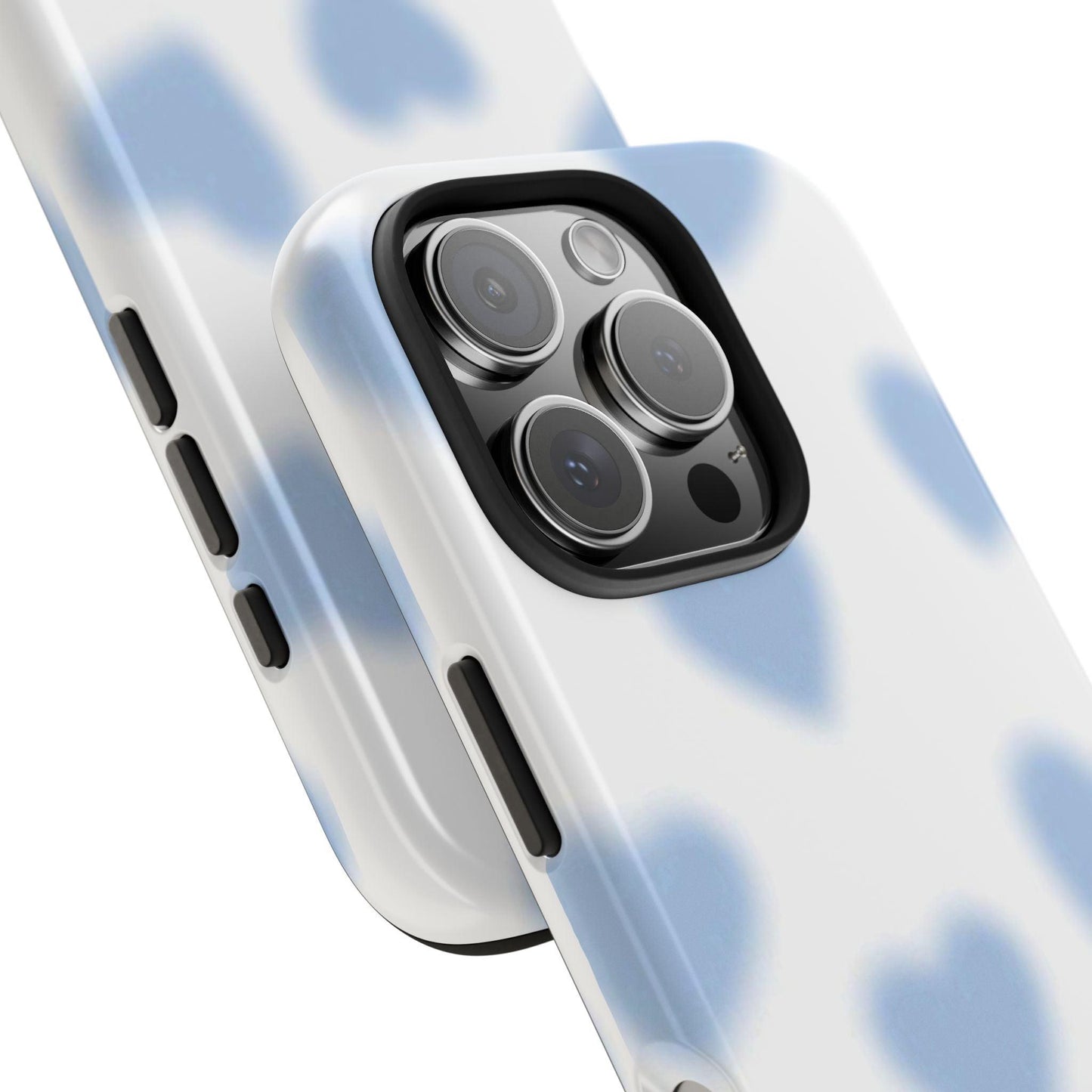 Blue - Blurry Hearts Tough iPhone Cases - SmartHomeGoodies