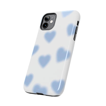 Blue - Blurry Hearts Tough iPhone Cases - SmartHomeGoodies