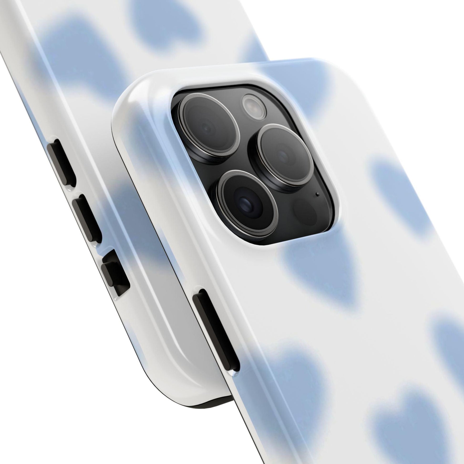 Blue - Blurry Hearts Tough iPhone Cases - SmartHomeGoodies