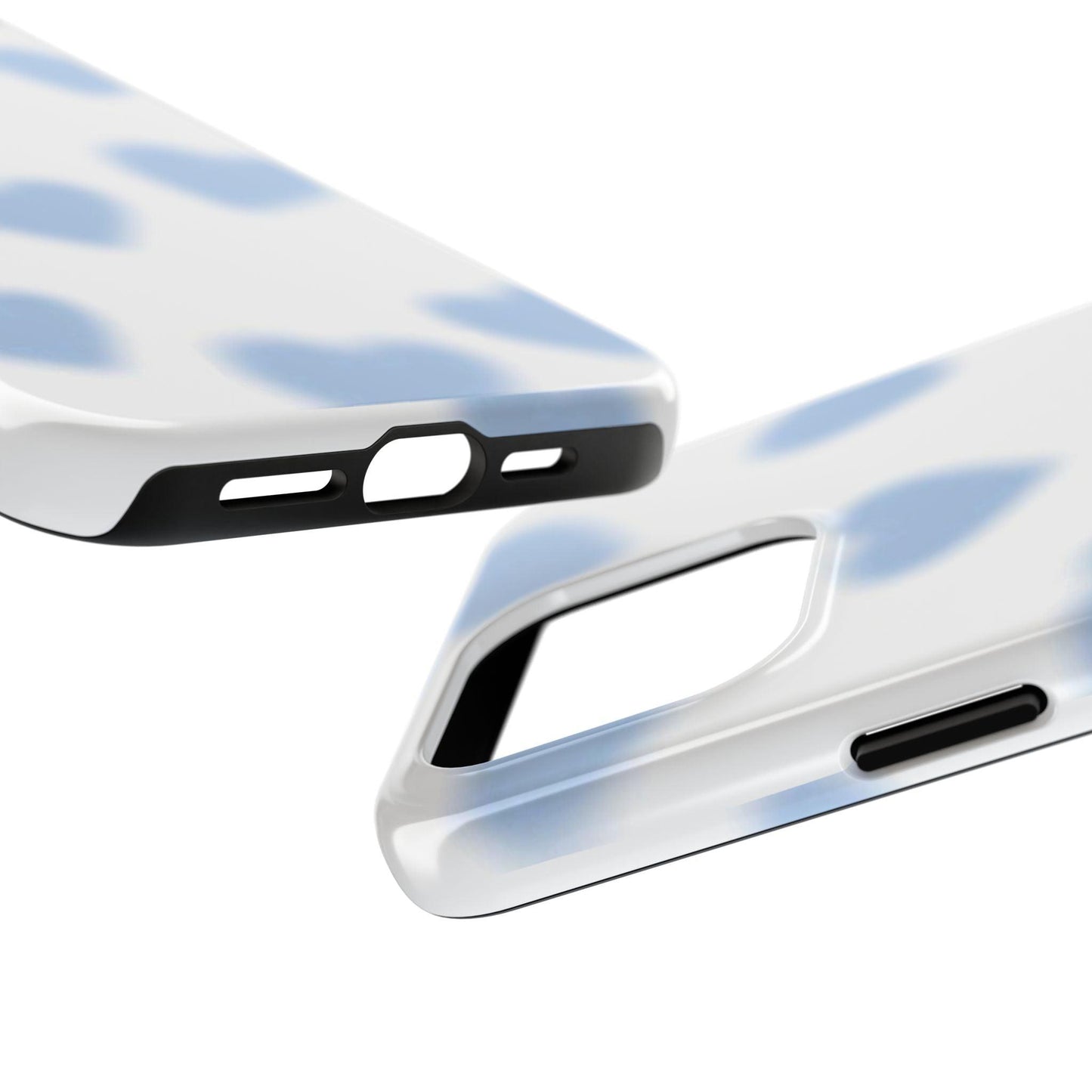 Blue - Blurry Hearts Tough iPhone Cases - SmartHomeGoodies