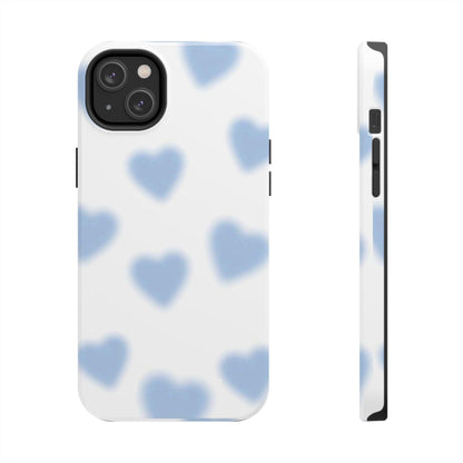 Blue - Blurry Hearts Tough iPhone Cases - SmartHomeGoodies