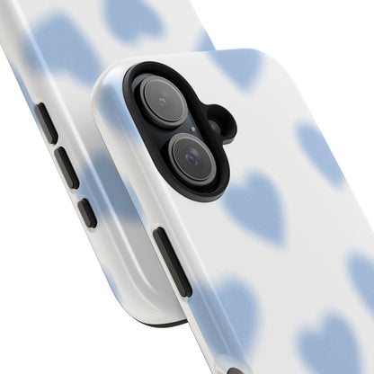 Blue - Blurry Hearts Tough iPhone Cases - SmartHomeGoodies