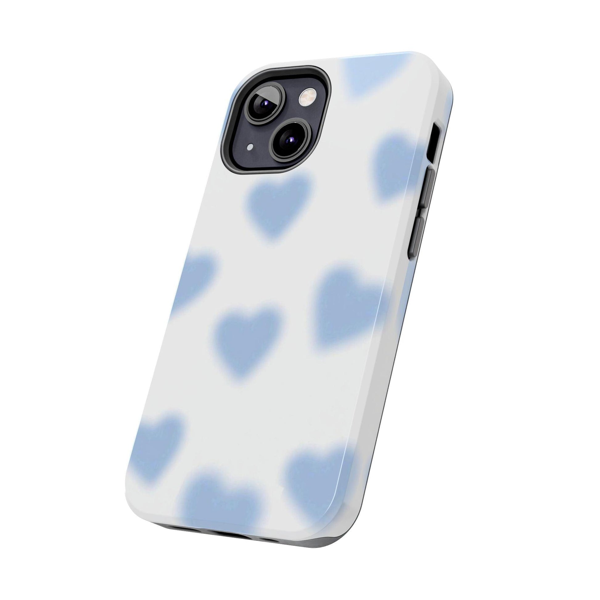 Blue - Blurry Hearts Tough iPhone Cases - SmartHomeGoodies