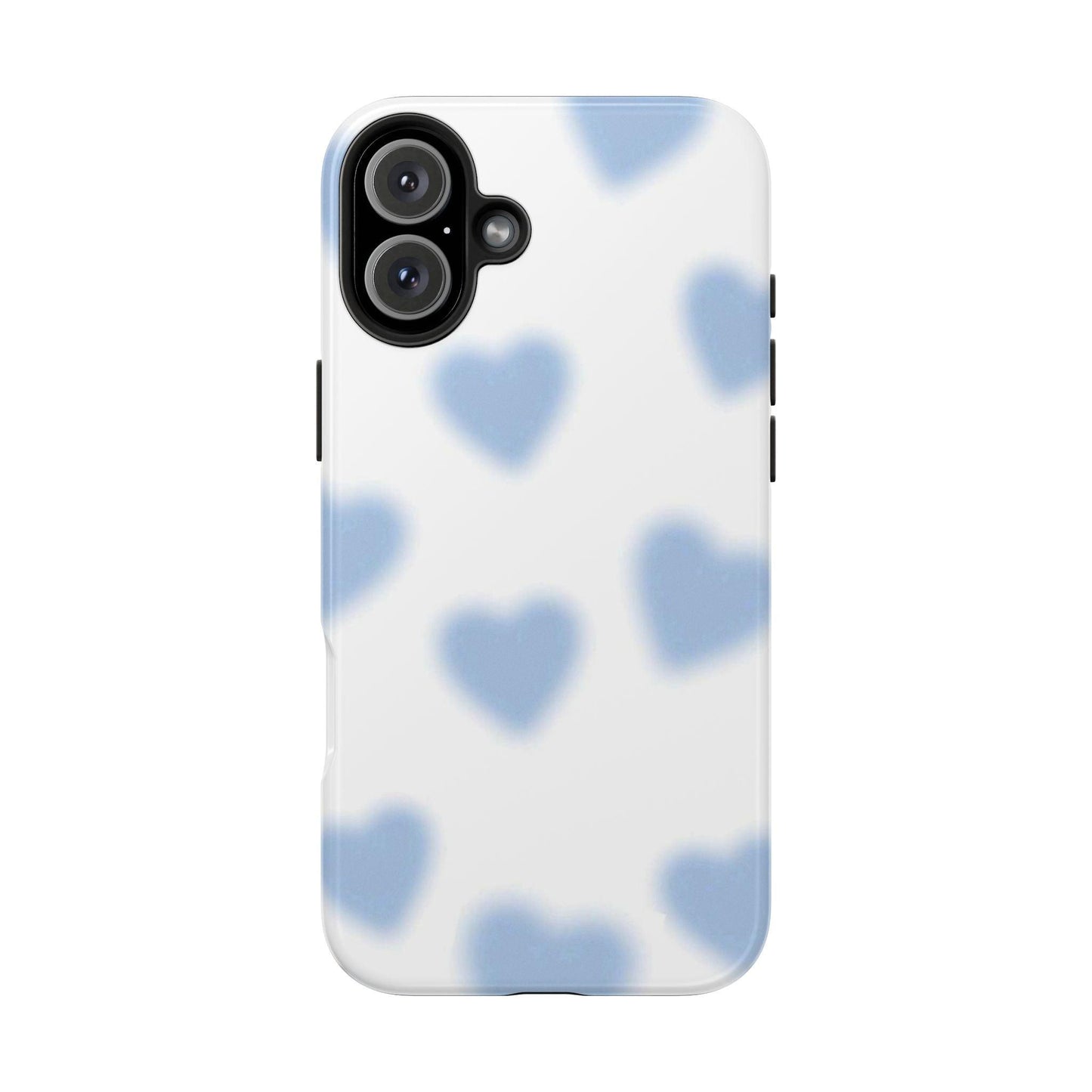 Blue - Blurry Hearts Tough iPhone Cases - SmartHomeGoodies