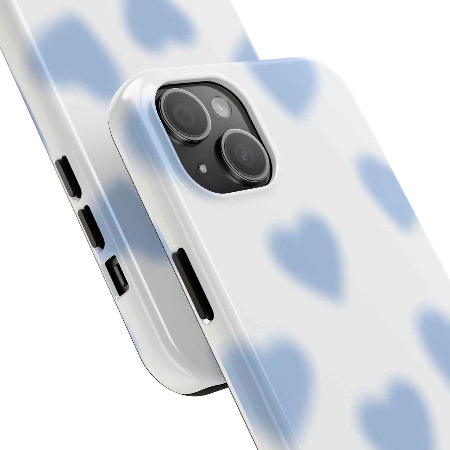 Blue - Blurry Hearts Tough iPhone Cases - SmartHomeGoodies