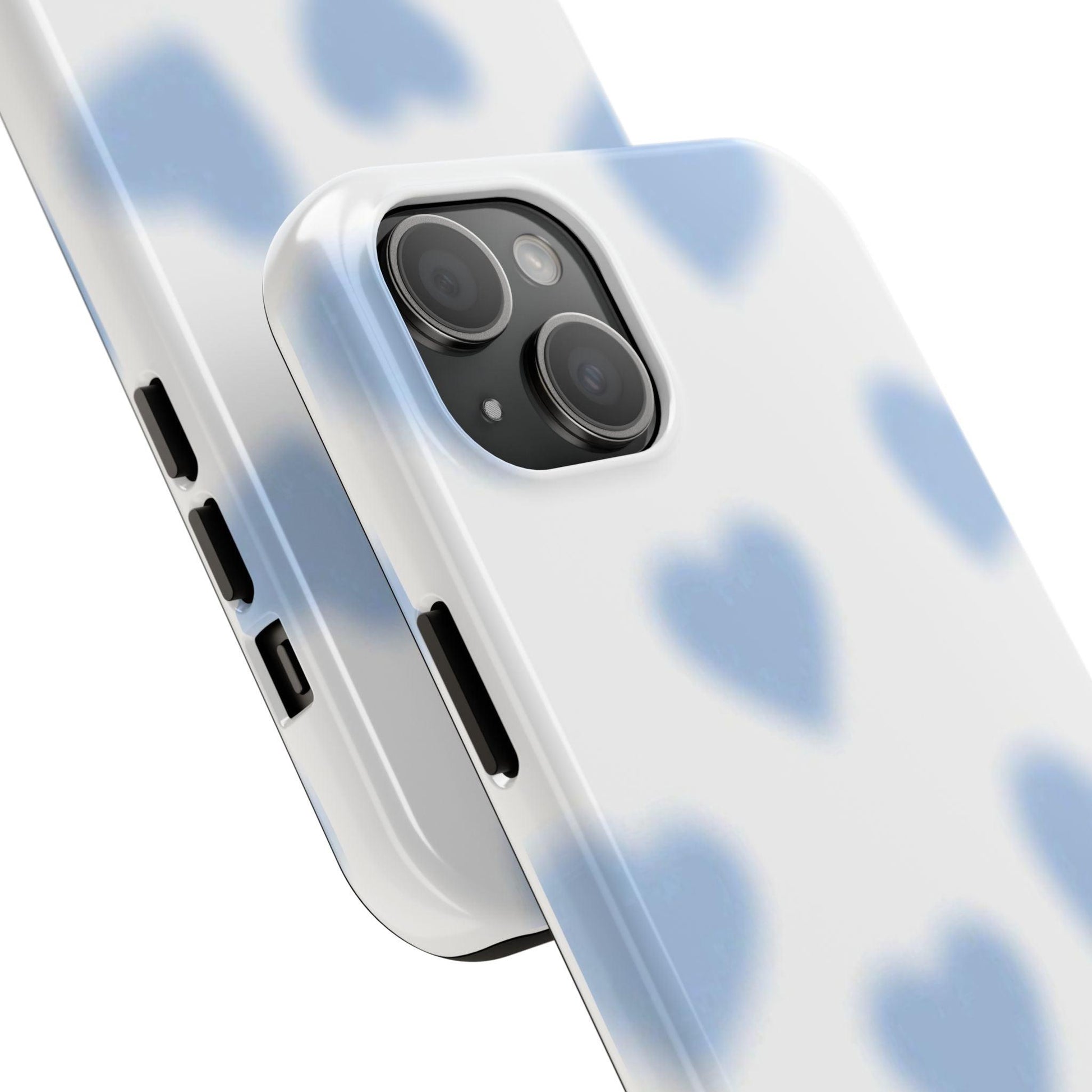 Blue - Blurry Hearts Tough iPhone Cases - SmartHomeGoodies