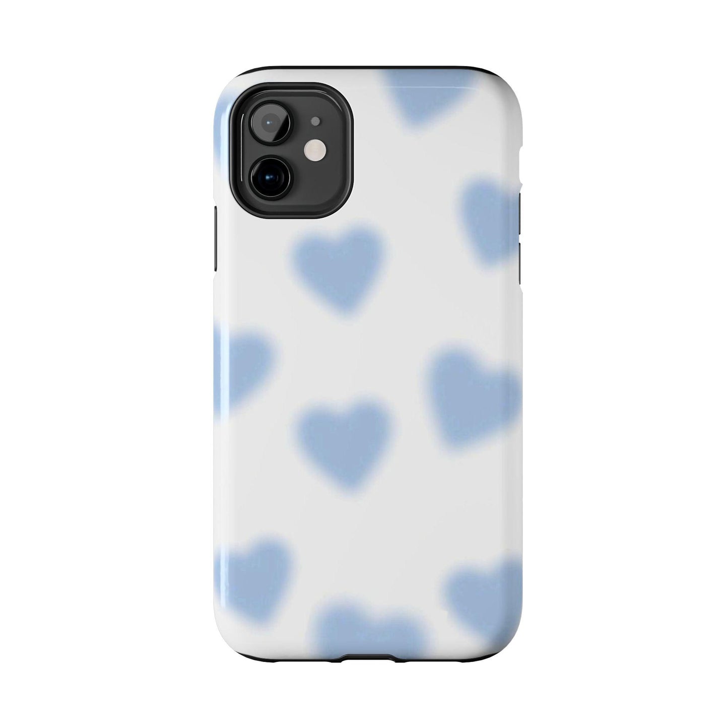 Blue - Blurry Hearts Tough iPhone Cases - SmartHomeGoodies