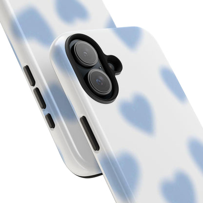Blue - Blurry Hearts Tough iPhone Cases - SmartHomeGoodies