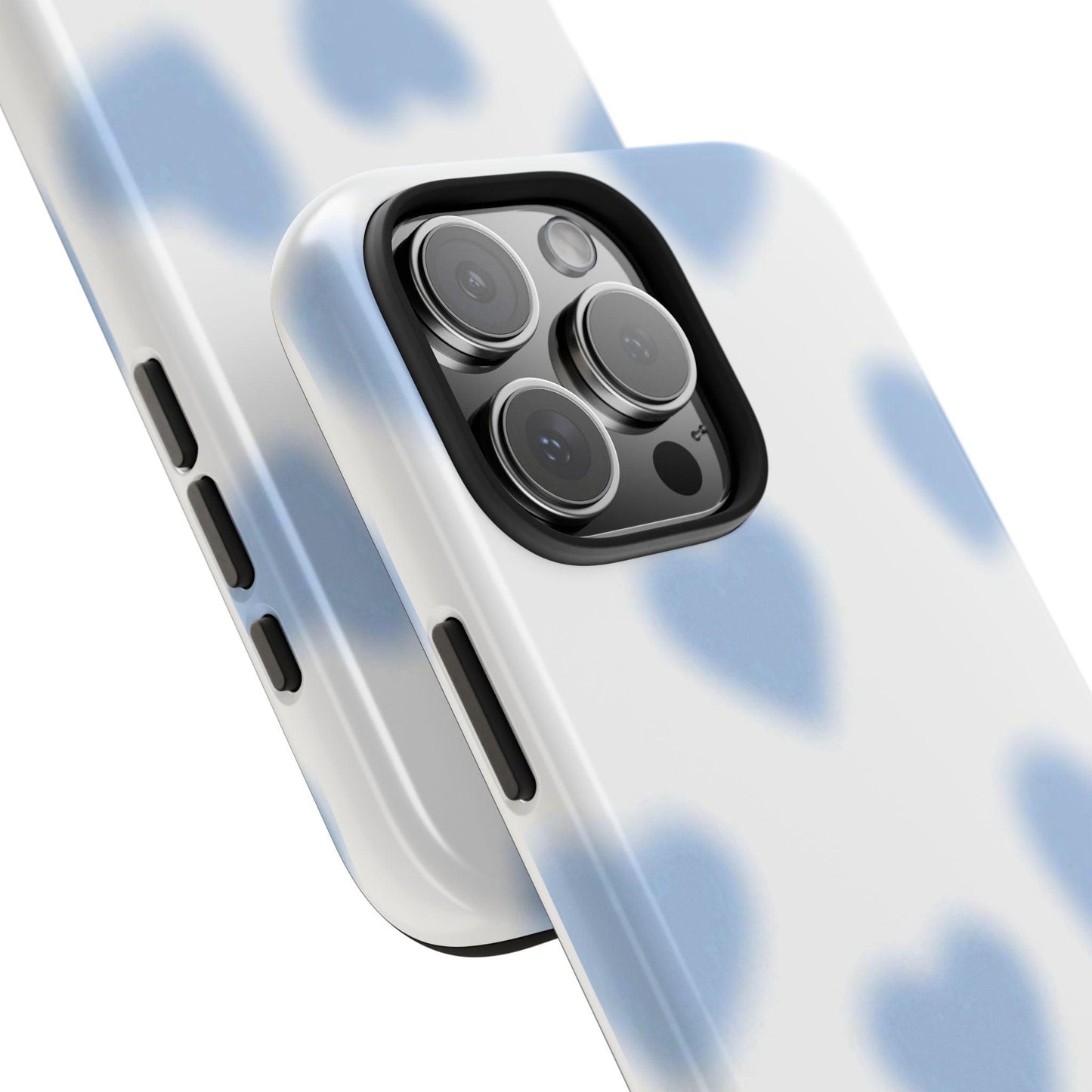 Blue - Blurry Hearts Tough iPhone Cases - SmartHomeGoodies