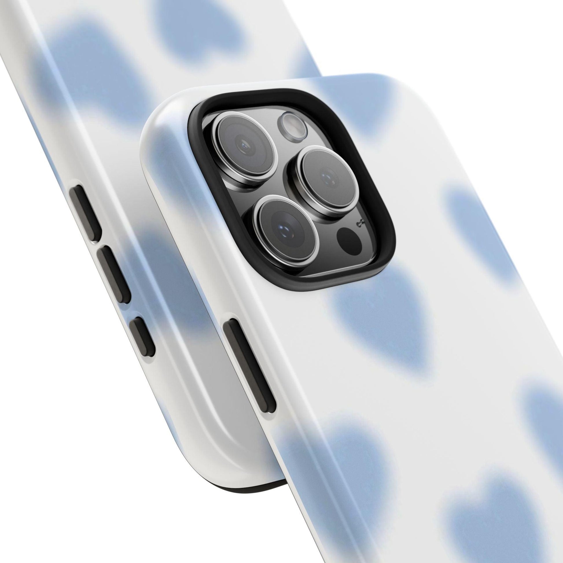 Blue - Blurry Hearts Tough iPhone Cases - SmartHomeGoodies