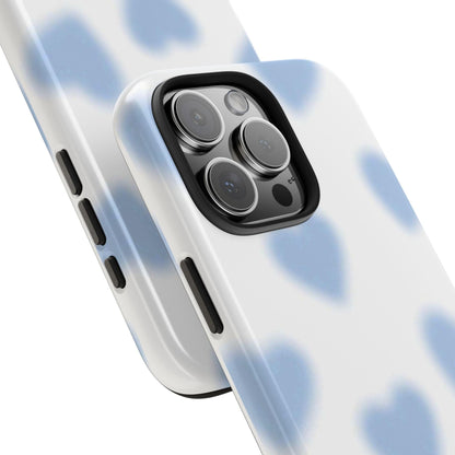 Blue - Blurry Hearts Tough iPhone Cases - SmartHomeGoodies