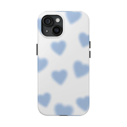 Blue - Blurry Hearts Tough iPhone Cases - SmartHomeGoodies