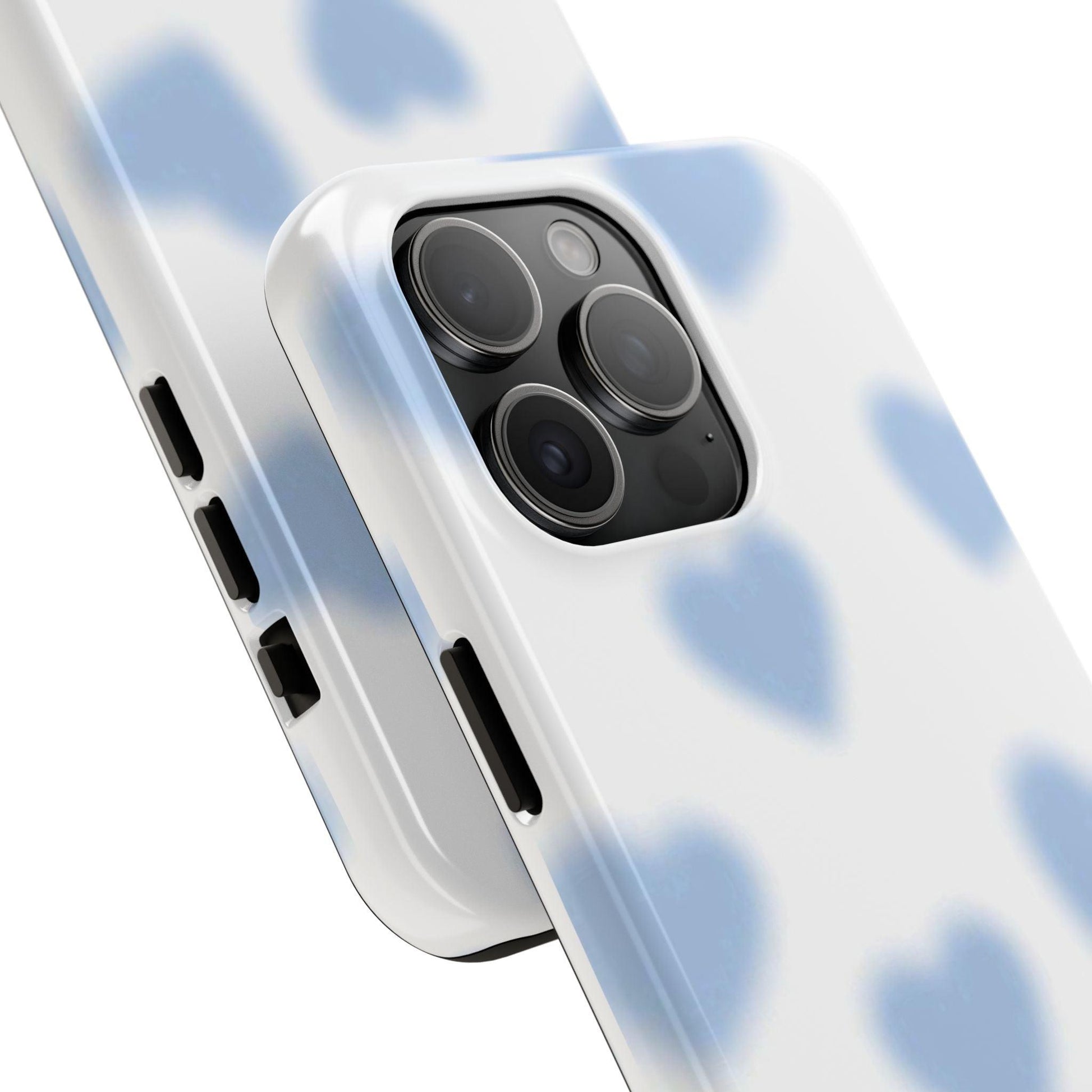 Blue - Blurry Hearts Tough iPhone Cases - SmartHomeGoodies