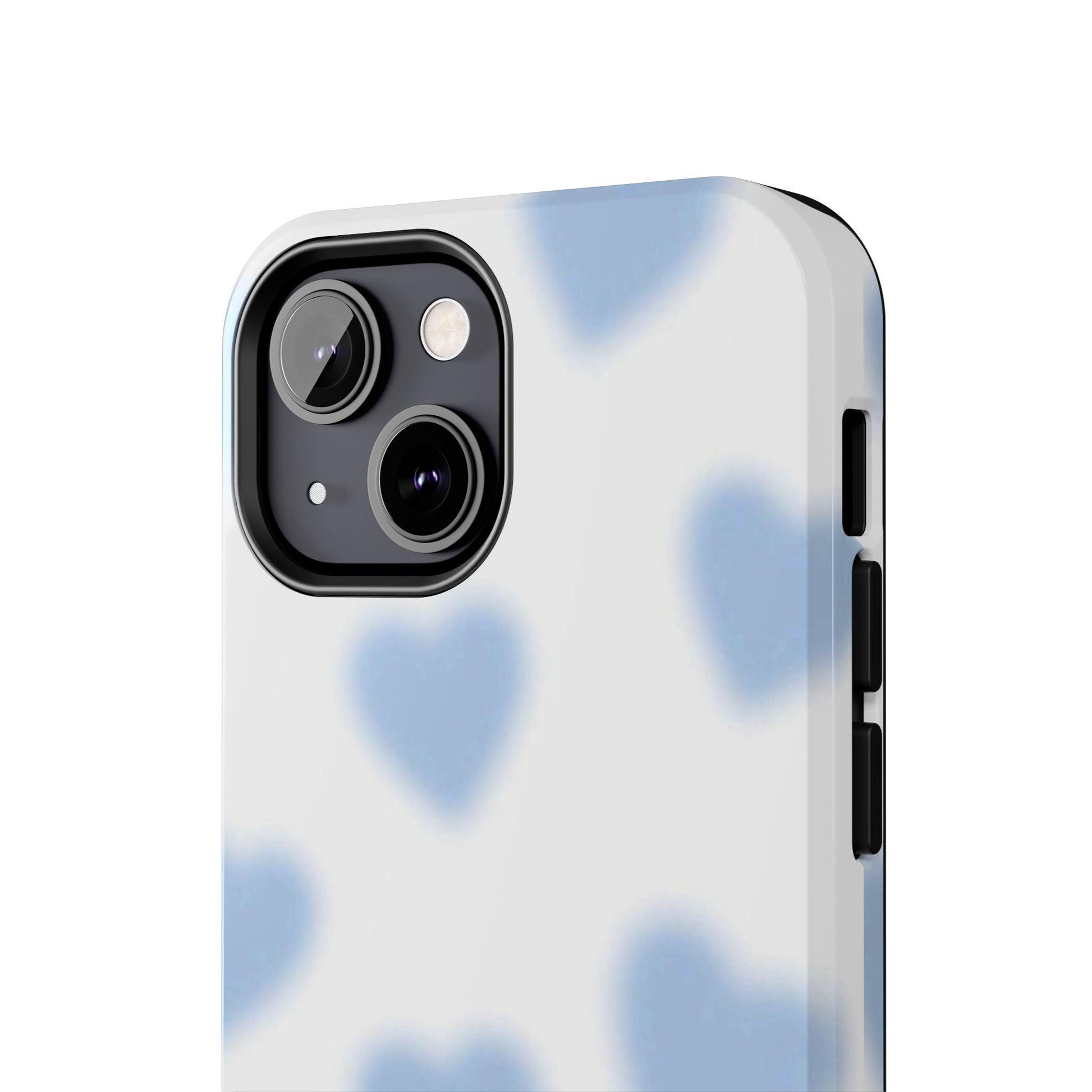 Blue - Blurry Hearts Tough iPhone Cases - SmartHomeGoodies