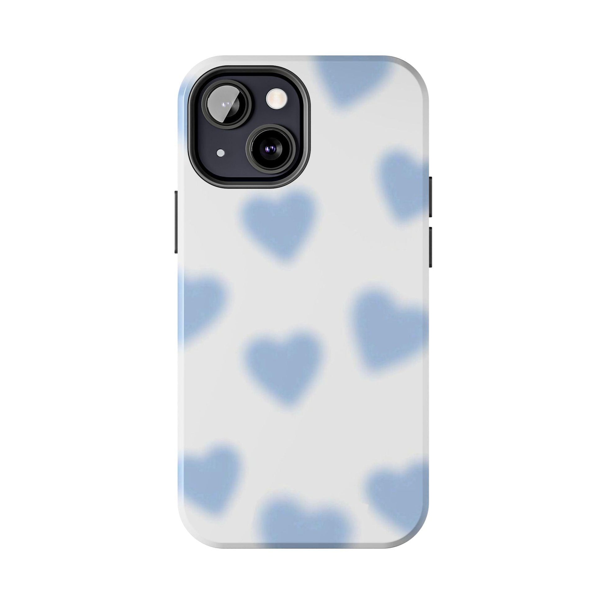 Blue - Blurry Hearts Tough iPhone Cases - SmartHomeGoodies
