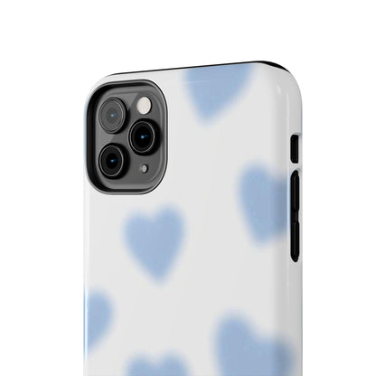 Blue - Blurry Hearts Tough iPhone Cases - SmartHomeGoodies