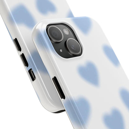 Blue - Blurry Hearts Tough iPhone Cases - SmartHomeGoodies