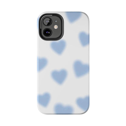 Blue - Blurry Hearts Tough iPhone Cases - SmartHomeGoodies