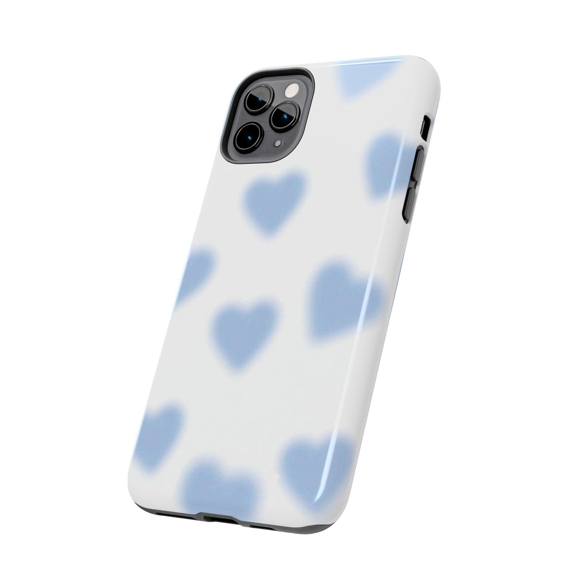 Blue - Blurry Hearts Tough iPhone Cases - SmartHomeGoodies