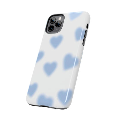 Blue - Blurry Hearts Tough iPhone Cases - SmartHomeGoodies