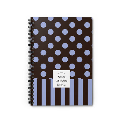 Blueberry Latte Polka Dot Notes Spiral Notebook — Ruled Journal - SmartHomeGoodies