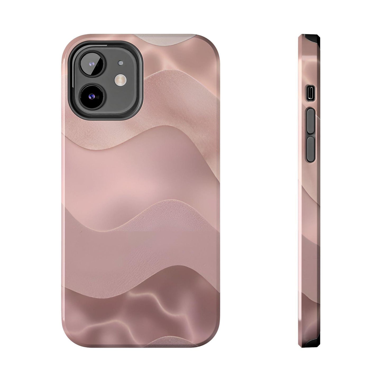 Blush Wave Satin Sandscape Tough iPhone Cases - SmartHomeGoodies
