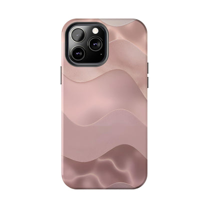 Blush Wave Satin Sandscape Tough iPhone Cases - SmartHomeGoodies