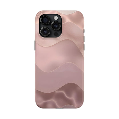 Blush Wave Satin Sandscape Tough iPhone Cases - SmartHomeGoodies