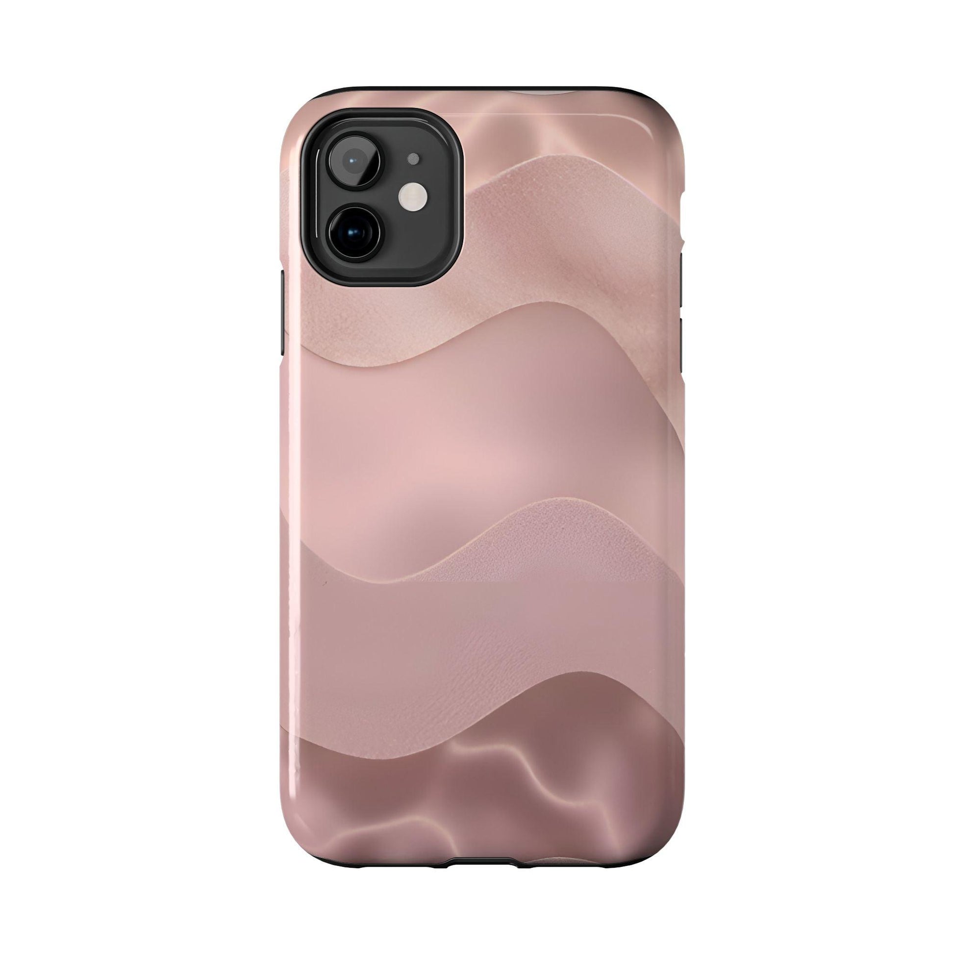 Blush Wave Satin Sandscape Tough iPhone Cases - SmartHomeGoodies