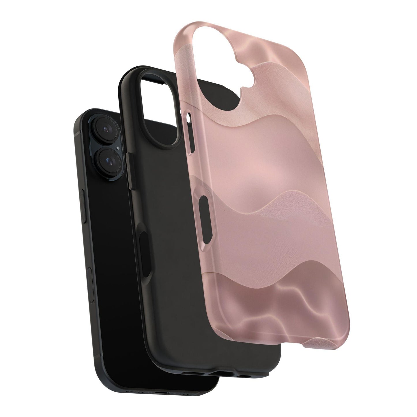 Blush Wave Satin Sandscape Tough iPhone Cases - SmartHomeGoodies