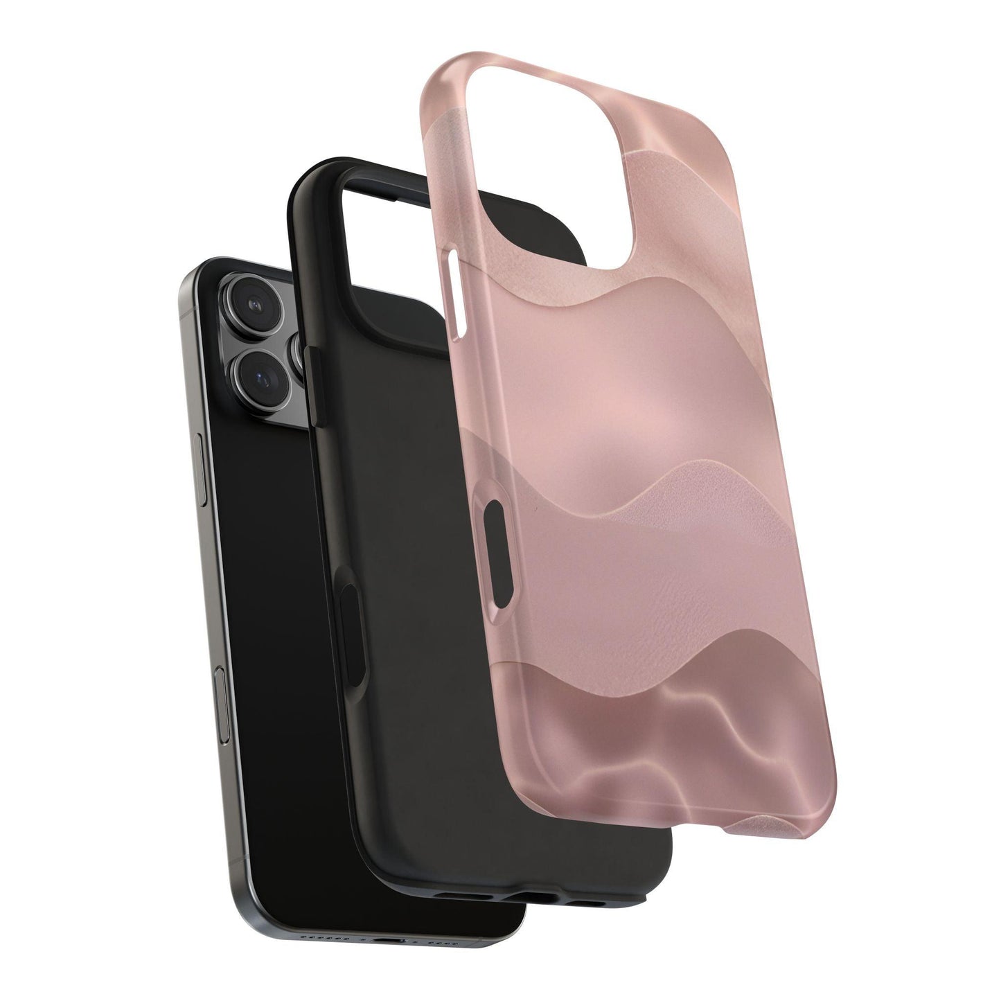 Blush Wave Satin Sandscape Tough iPhone Cases - SmartHomeGoodies