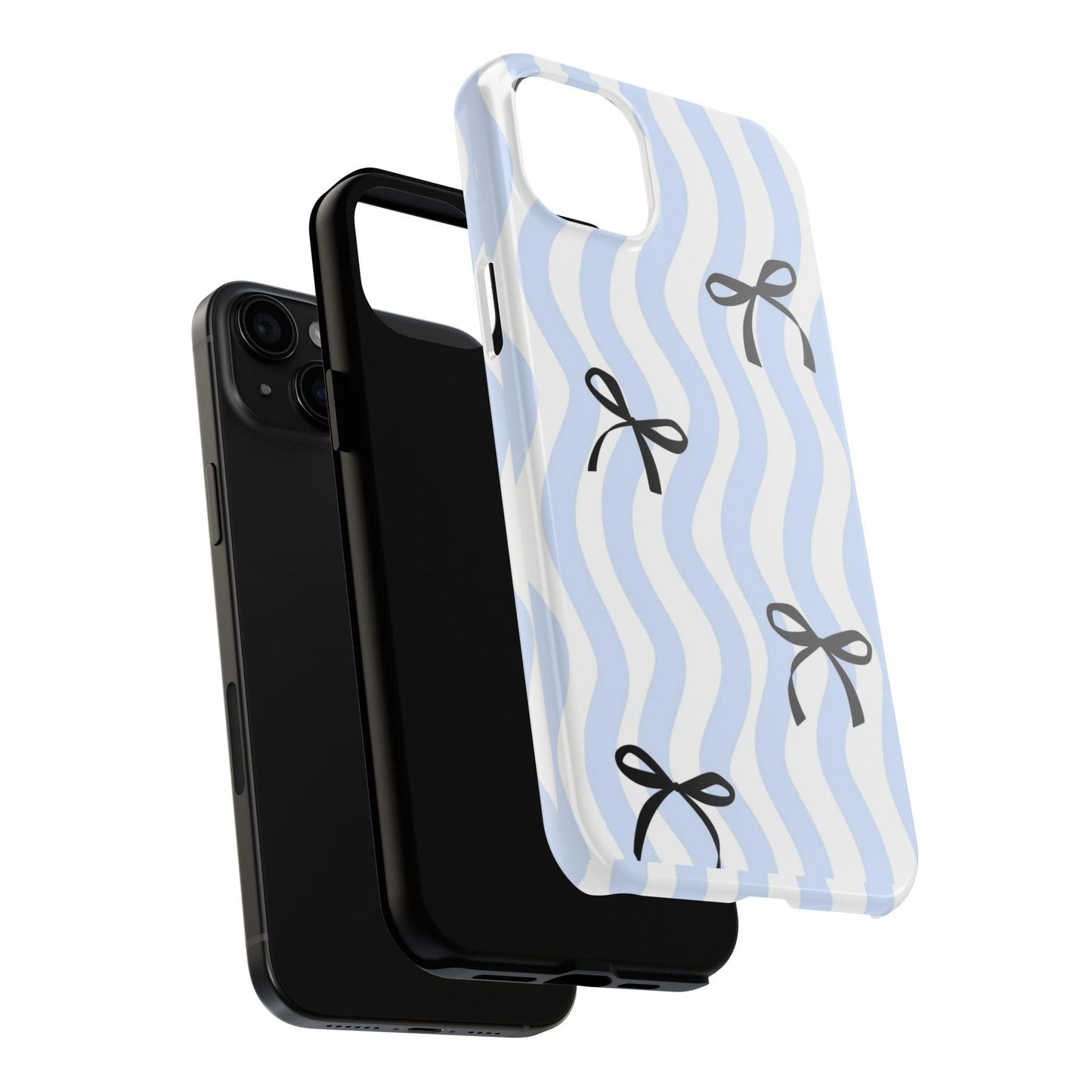 Bowtiful Blue Wavy Bliss Tough iPhone Cases - SmartHomeGoodies