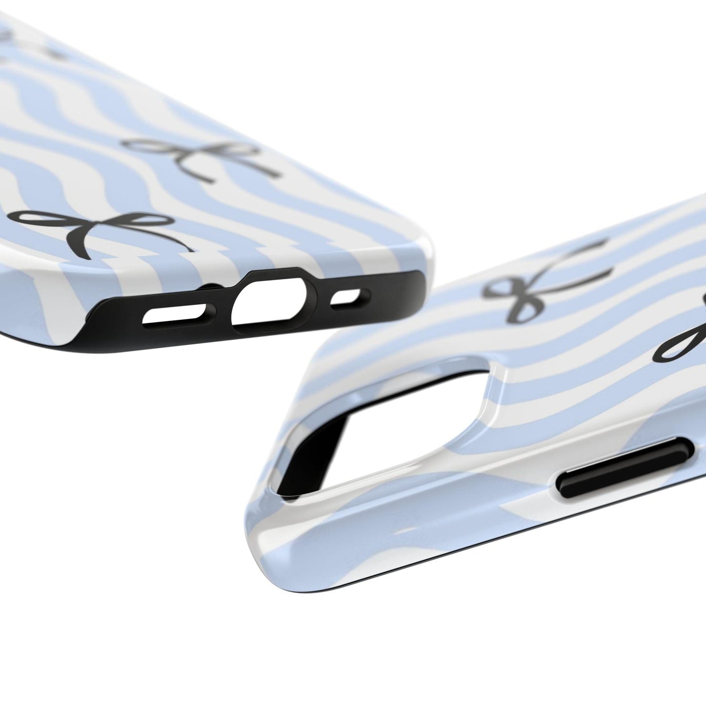 Bowtiful Blue Wavy Bliss Tough iPhone Cases - SmartHomeGoodies