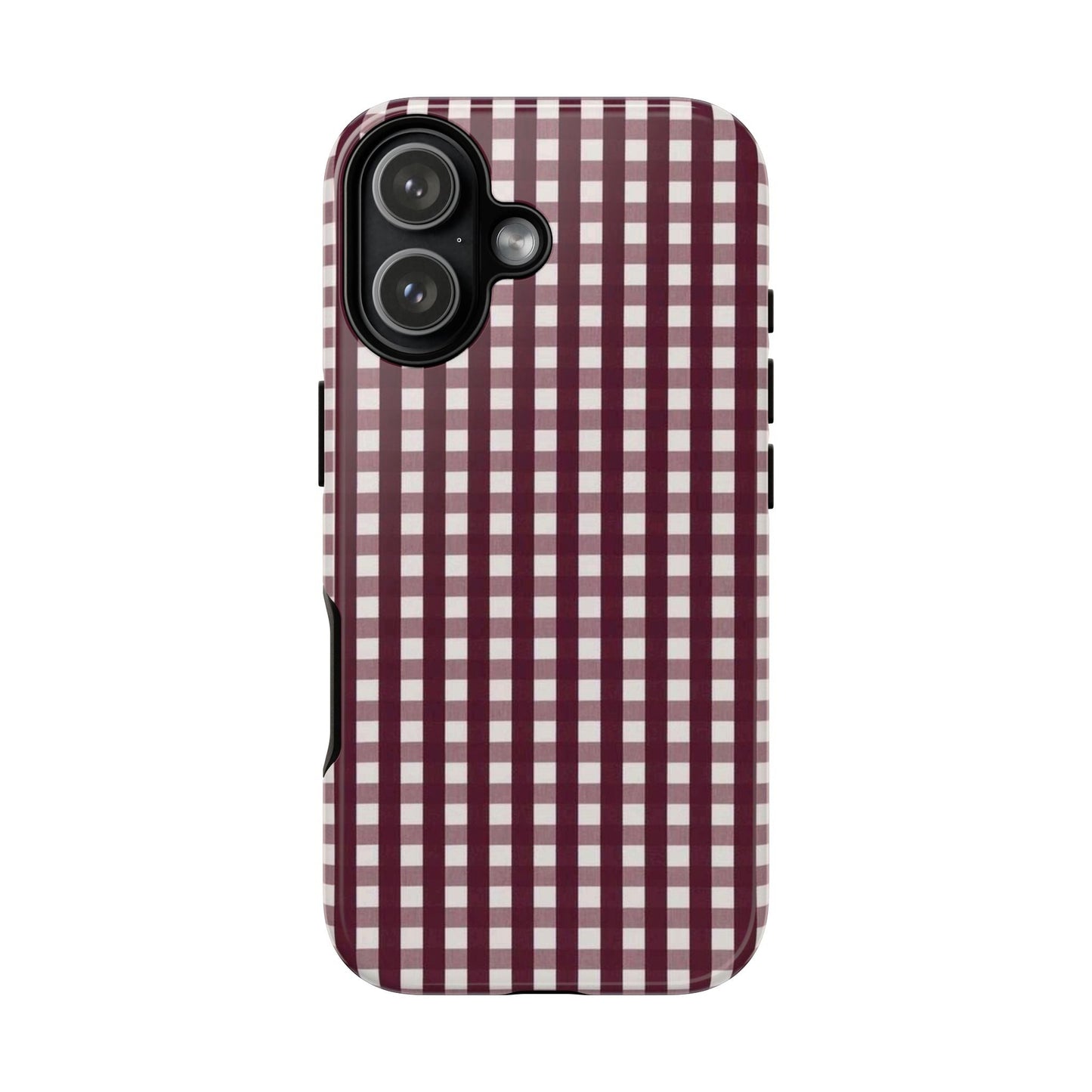 Burgundy Gingham Phone Case - SmartHomeGoodies