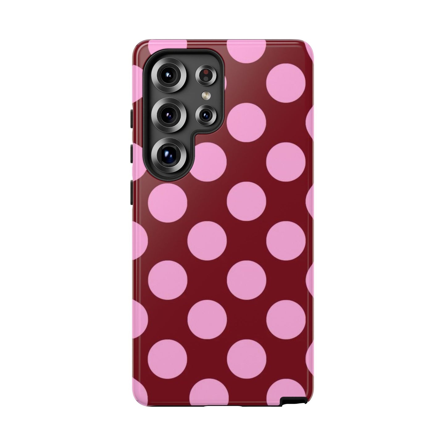 Burgundy Pink Polka Dot Phone Case - SmartHomeGoodies