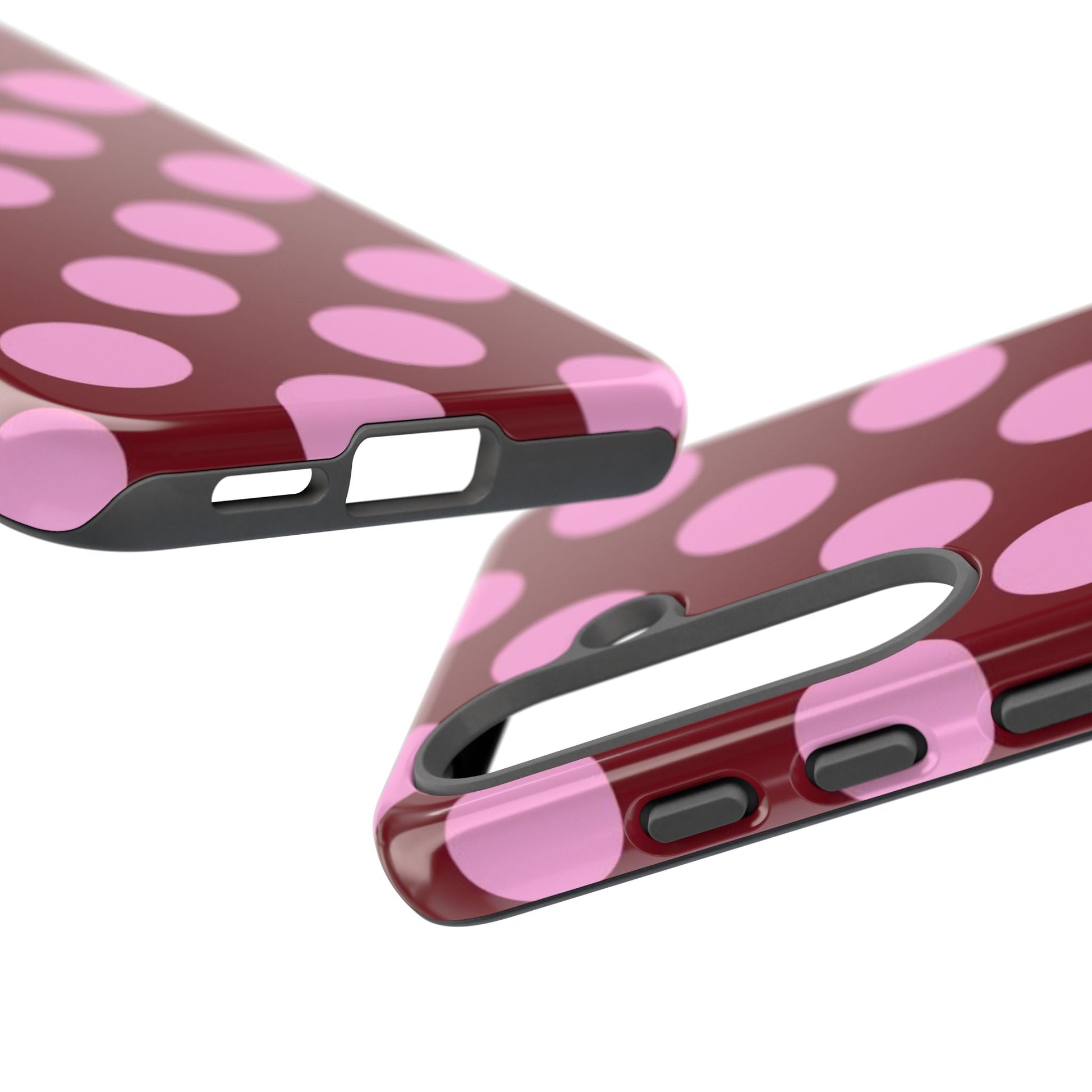 Burgundy Pink Polka Dot Phone Case - SmartHomeGoodies