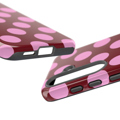 Burgundy Pink Polka Dot Phone Case - SmartHomeGoodies