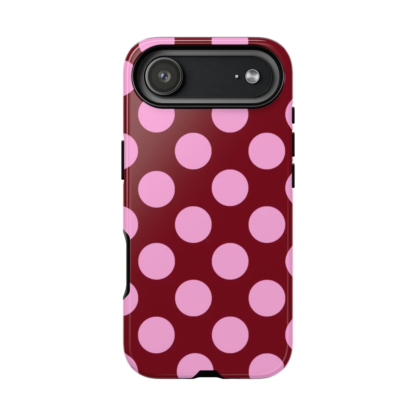 Burgundy Pink Polka Dot Phone Case - SmartHomeGoodies