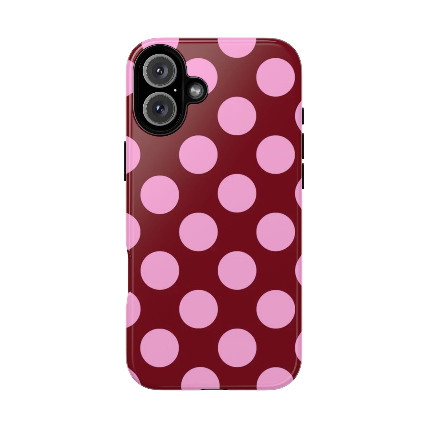 Burgundy Pink Polka Dot Phone Case - SmartHomeGoodies