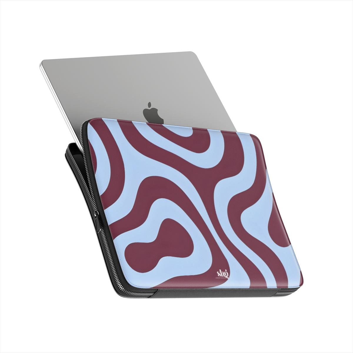 Burgundy Wave Laptop Sleeve - SmartHomeGoodies