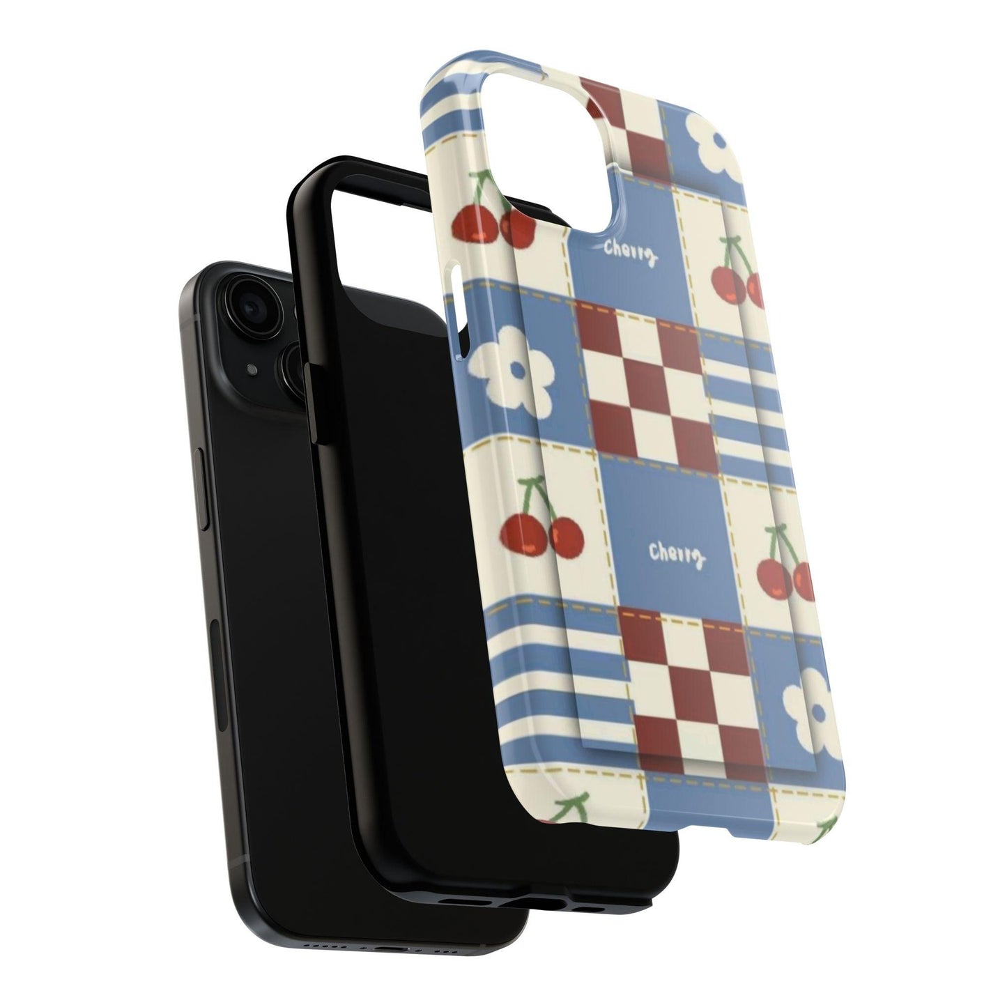 Cherry Blue Tri - Tone Tough iPhone Cases - SmartHomeGoodies