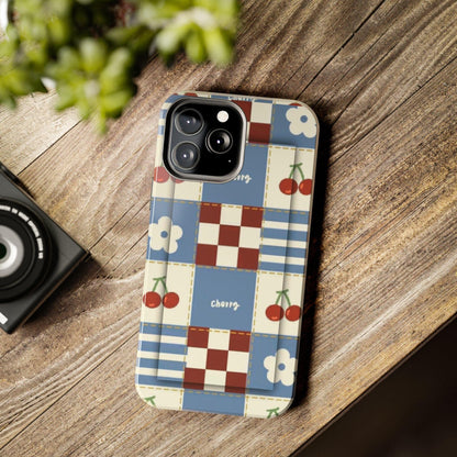 Cherry Blue Tri - Tone Tough iPhone Cases - SmartHomeGoodies