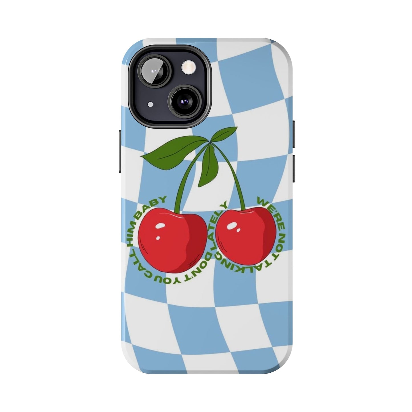 Cherry Gossip Check Tough iPhone Cases - SmartHomeGoodies