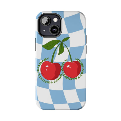 Cherry Gossip Check Tough iPhone Cases - SmartHomeGoodies
