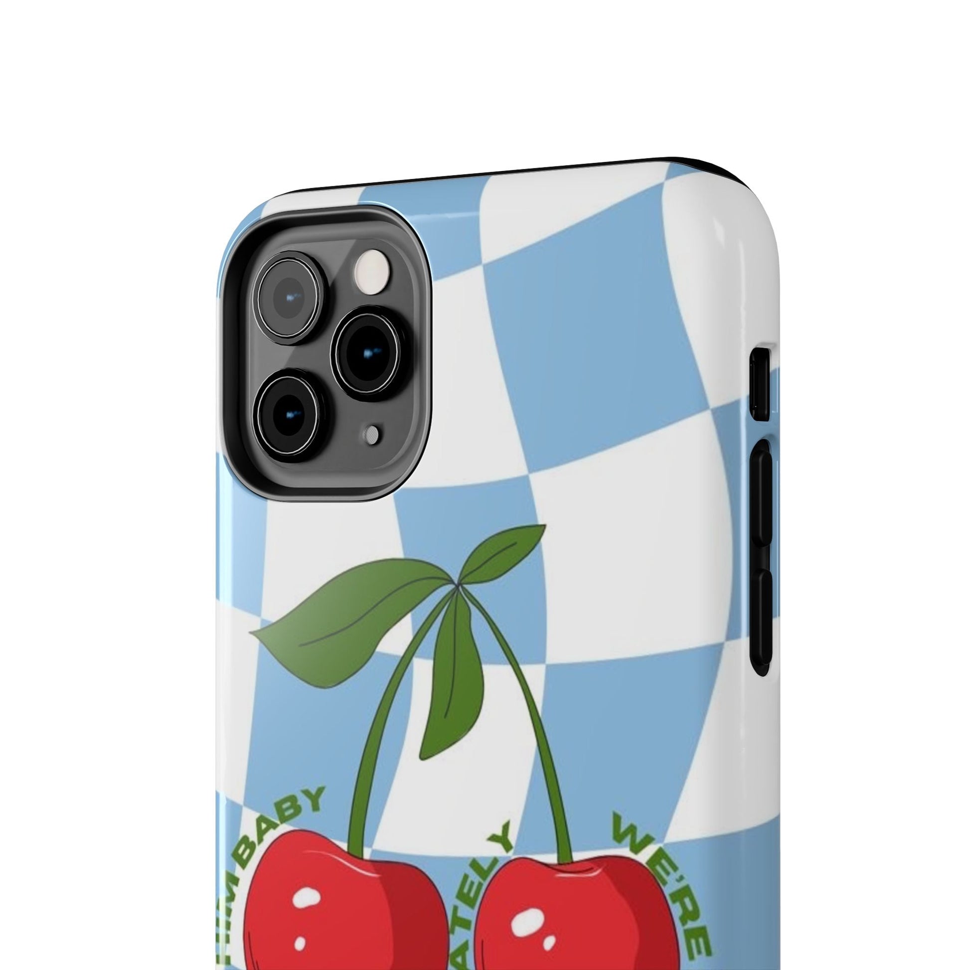 Cherry Gossip Check Tough iPhone Cases - SmartHomeGoodies