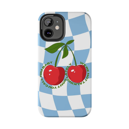 Cherry Gossip Check Tough iPhone Cases - SmartHomeGoodies
