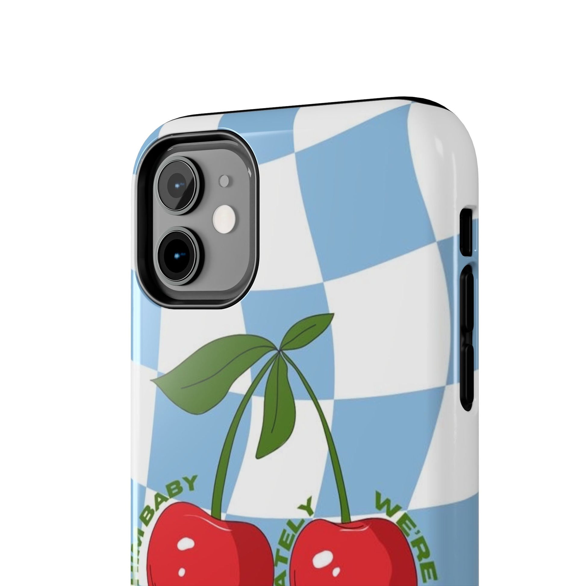 Cherry Gossip Check Tough iPhone Cases - SmartHomeGoodies