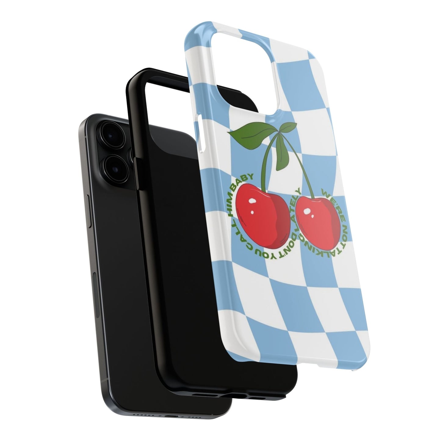 Cherry Gossip Check Tough iPhone Cases - SmartHomeGoodies